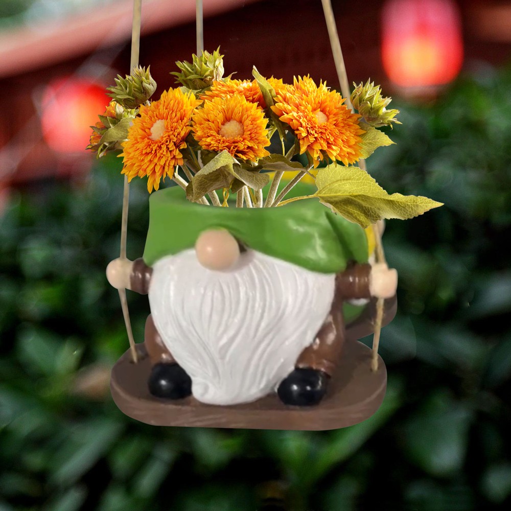 Garden Swing Flower Pot Modern Multi-Function Garden Ornaments Outdoor Pots Gift