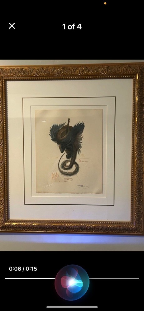 SALVADOR DALI Divine Comedy - Inferno 20, Black cherub with w/ documentation