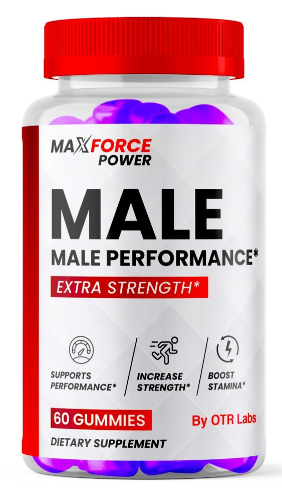 Max Force Power Male Performance Gummies Extra Strength MaxForce Gummys 60 CT