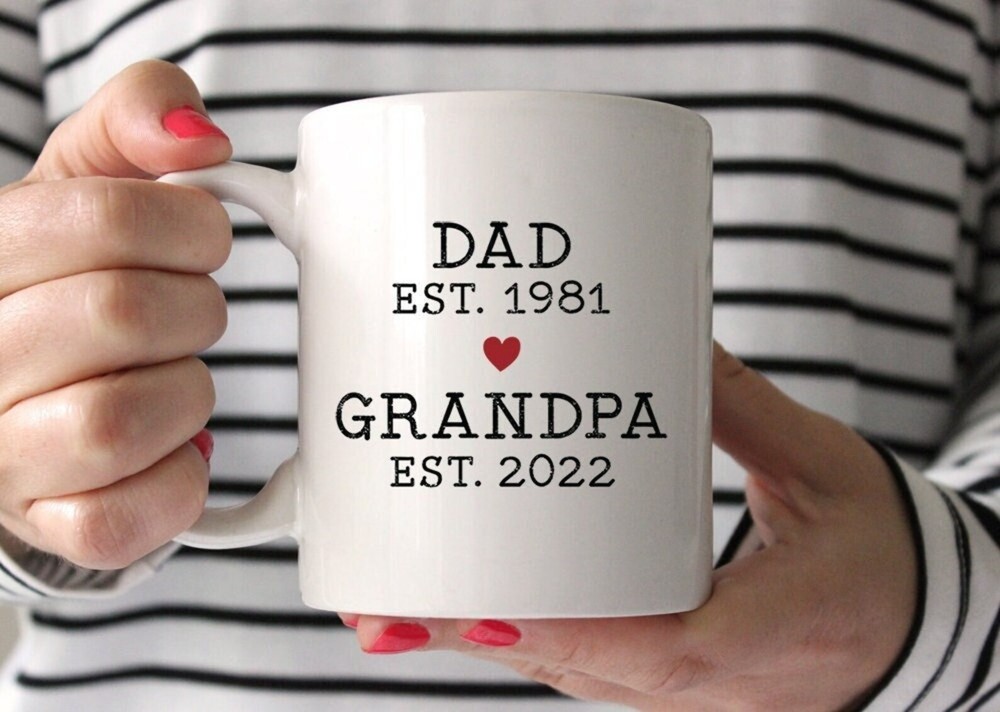 Pregnancy Announcement Grandpa Gift Custom Grandpa Birthday Gift Grandpa Coffee