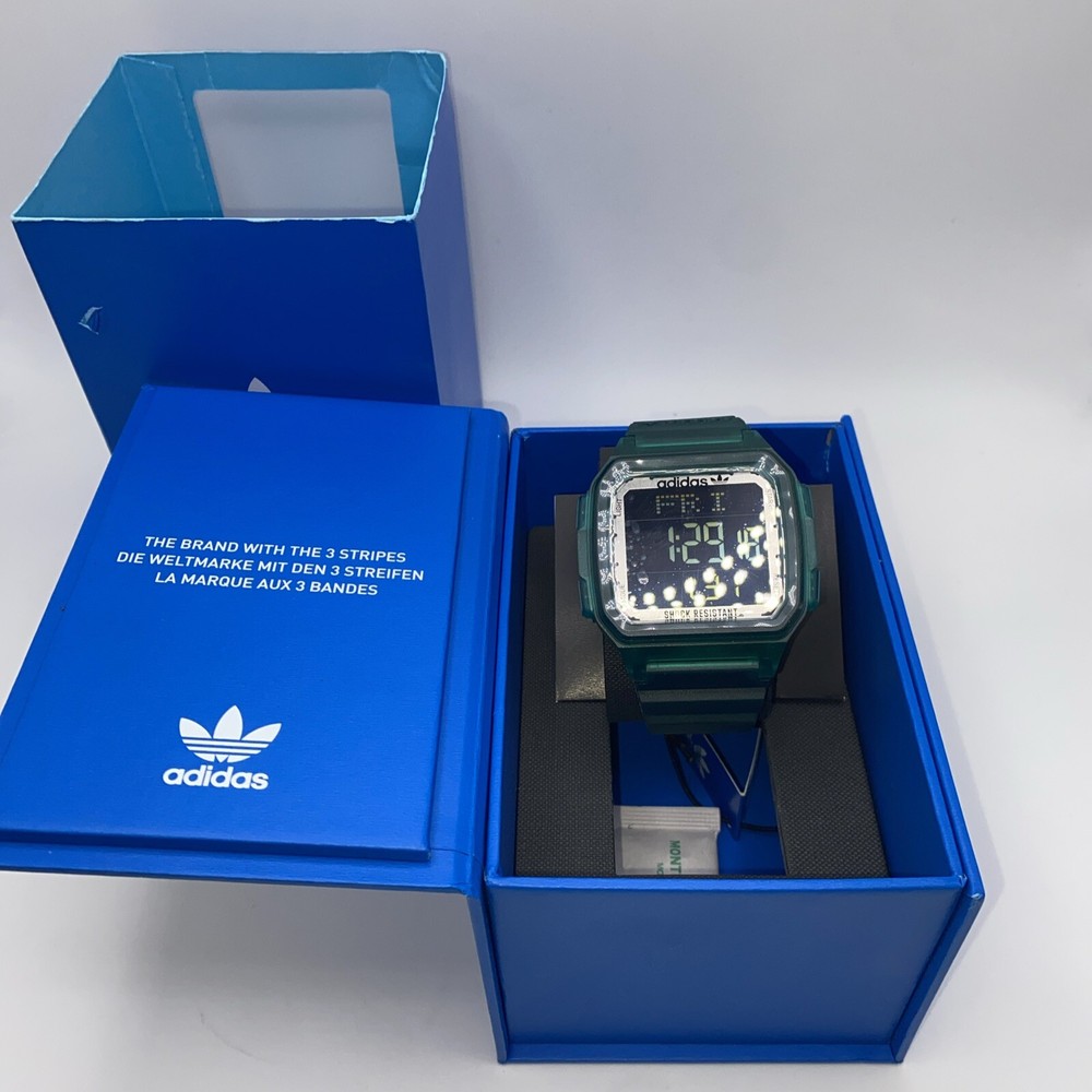 Adidas Originals Mens Shock Resistant Digital Watch AOST22048 Green
