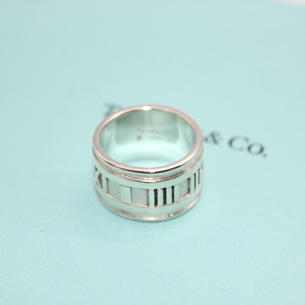 Tiffany & Co Atlas Wide Sterling Silver or Gold Ring Size 10
