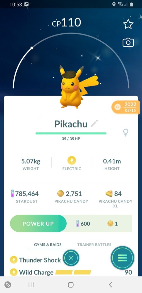 ✨Shiny Pikachu With Black Cap, Pokèmon Go, registered or ultra friends✨