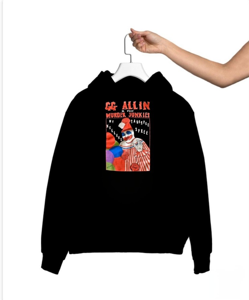 GG ALLIN THE MURDER JUNKIES Graphic Print Sweatshirt Hoodie S M L XL 234XL