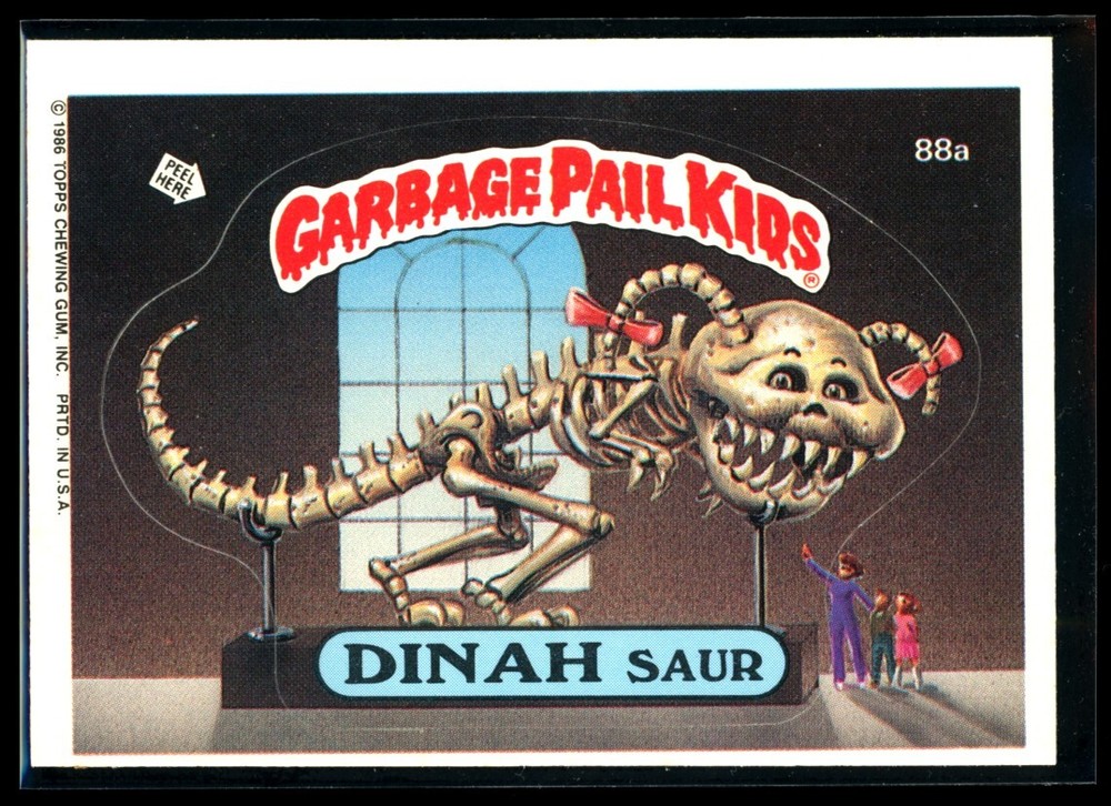 DINAH SAUR 1986 Garbage Pail Kids Series 3 #88a NM Condition
