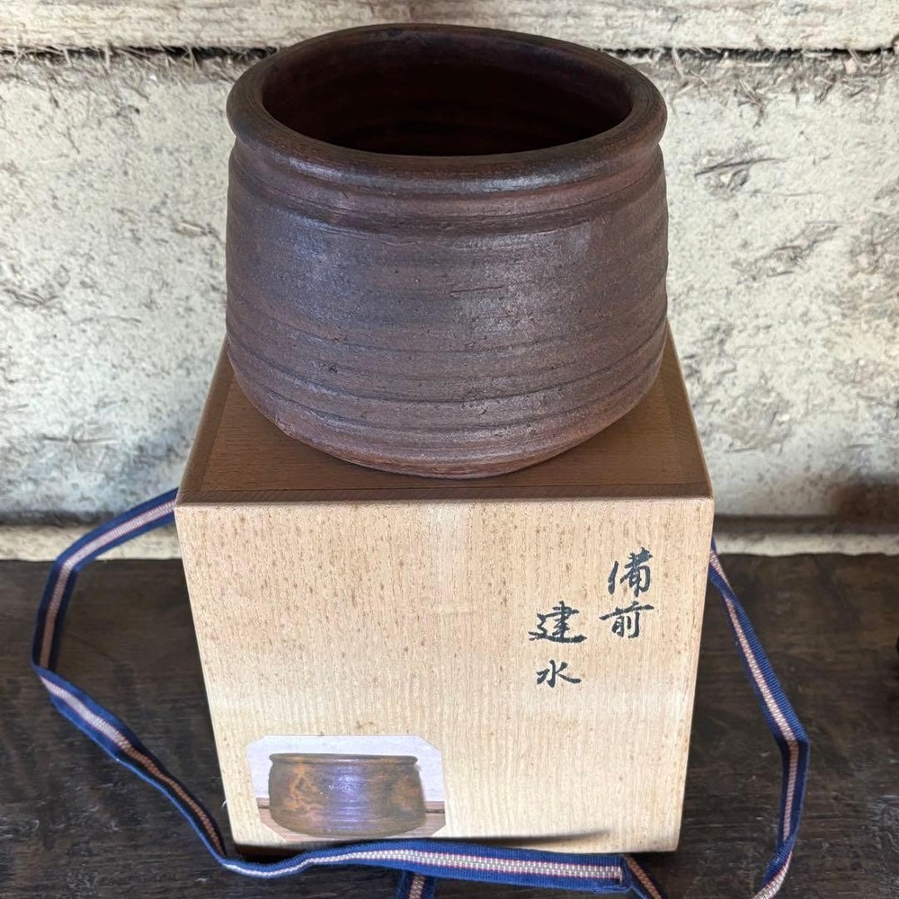 Tea Utensils Bizen ware Kensui Okisui Same box