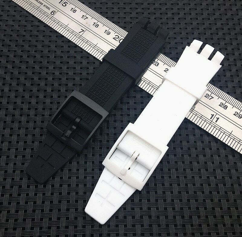 20*24mm Watchband Strap Silicone Rubber For Swatch IRONY SCUBA 200