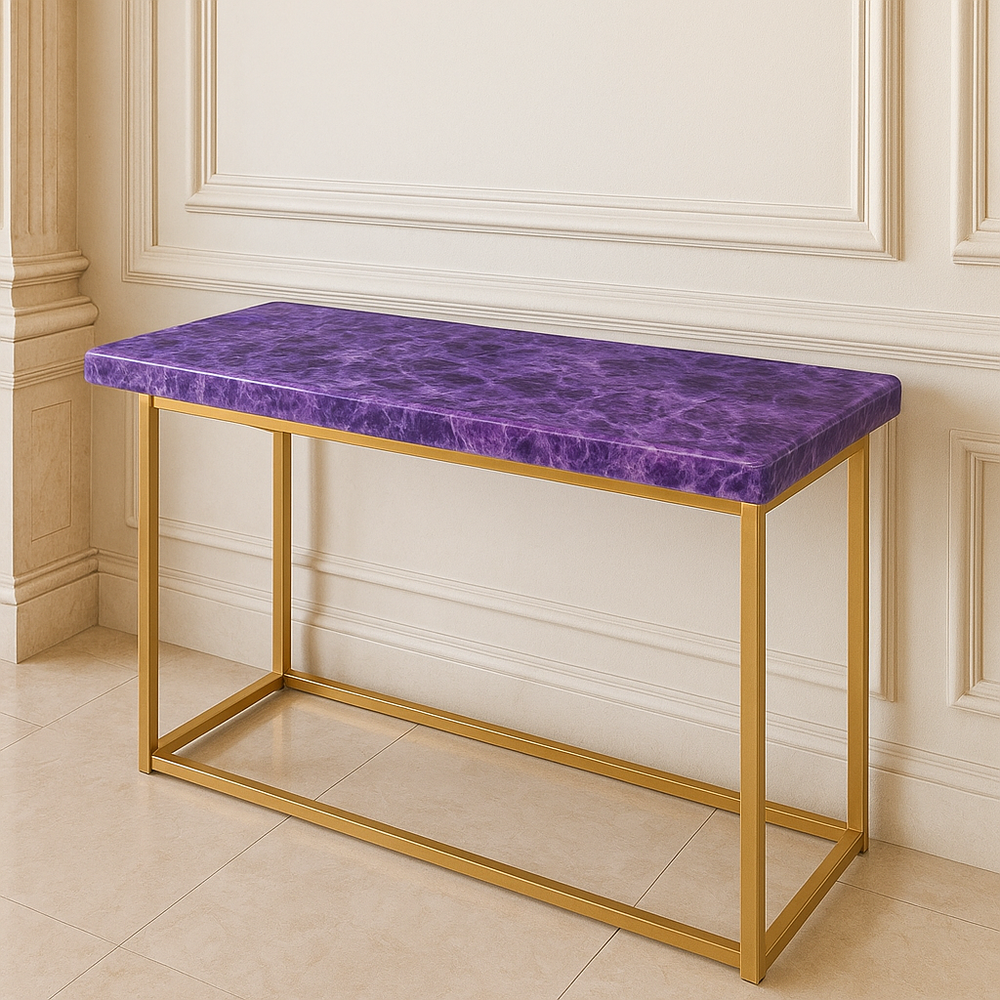 Amethyst Quartz Console Table Top Hallway Gemstone Decor Slab