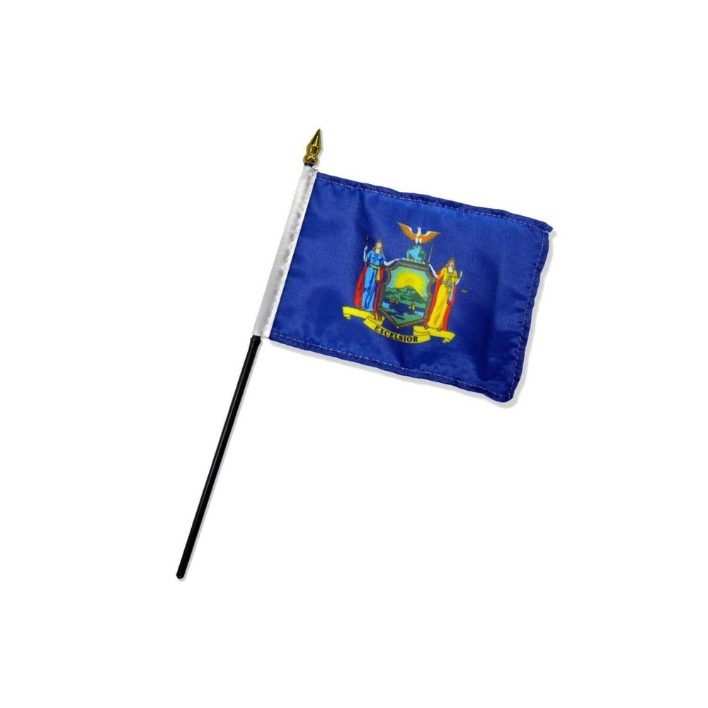New York 4x6in Stick Flags - Perfect for Outdoor Decor & Parades