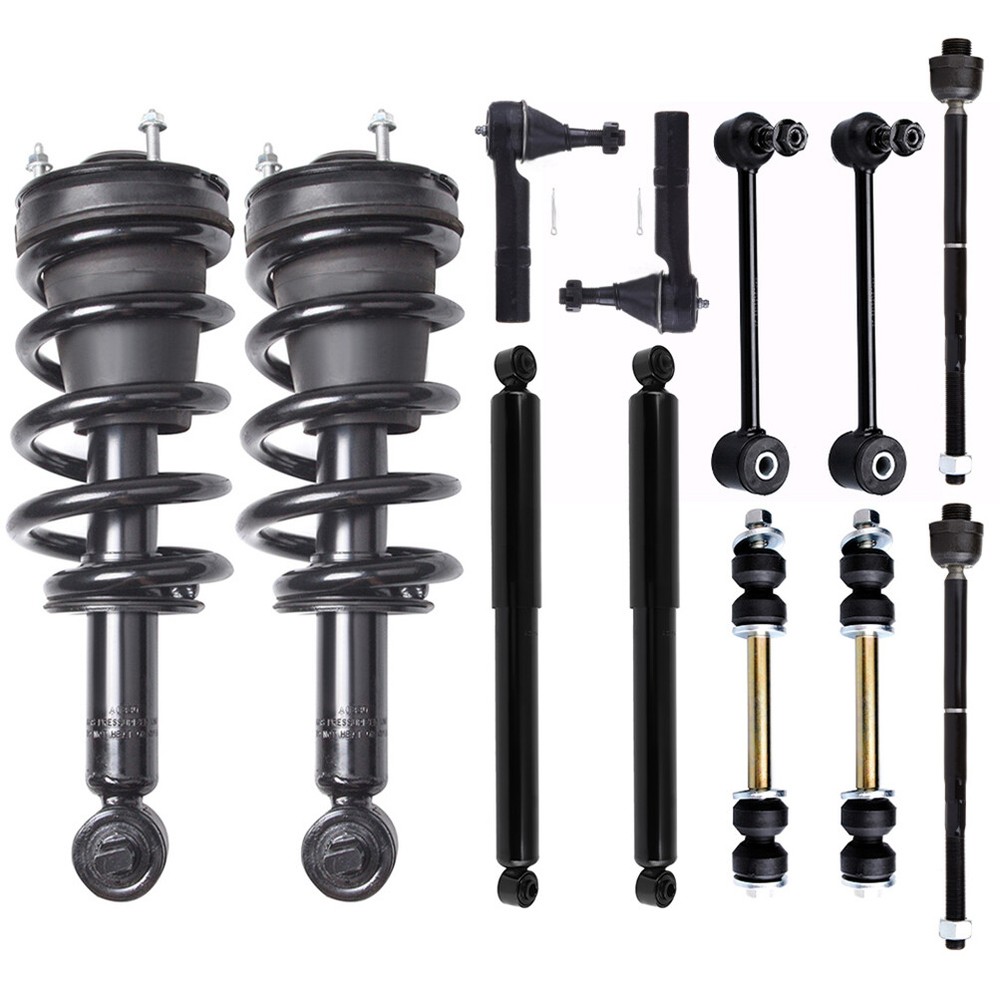 2009-2014 Chevy Suburban 1500 Front Struts Sway Bar Tie Rods Kit