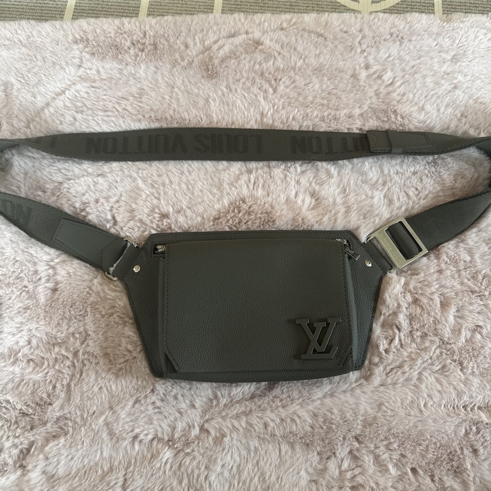 Louis Vuitton Dark Green Mens Sling Bag Authentic Luxury