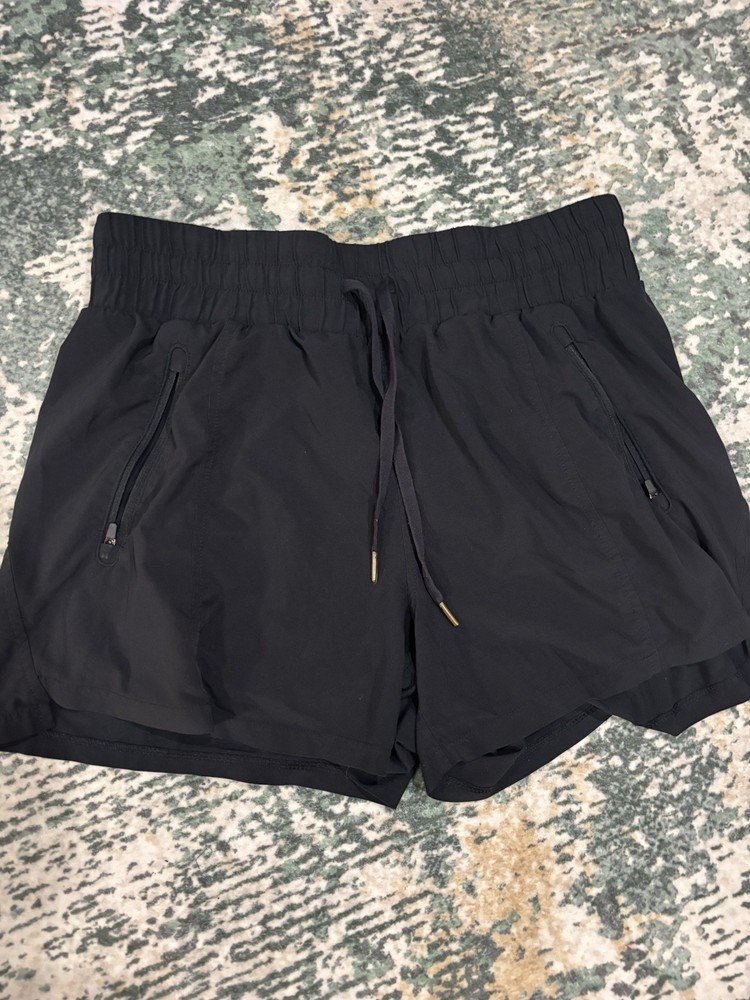 All in Motion Black Athletic Running Shorts Drawstring Pockets Womens Medium