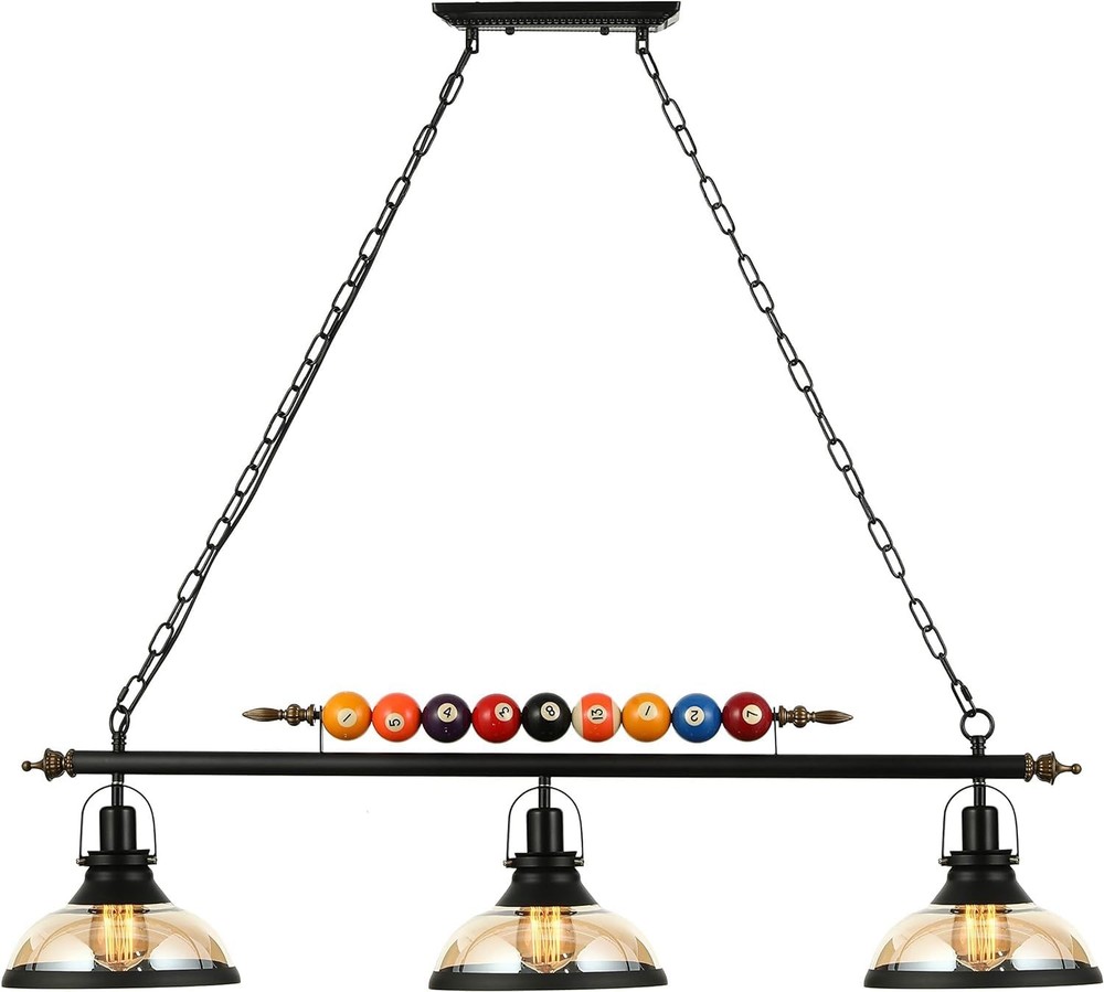 MADISH 7ft Pool Table Ceiling Light Fixture for Game Room or Beer Party