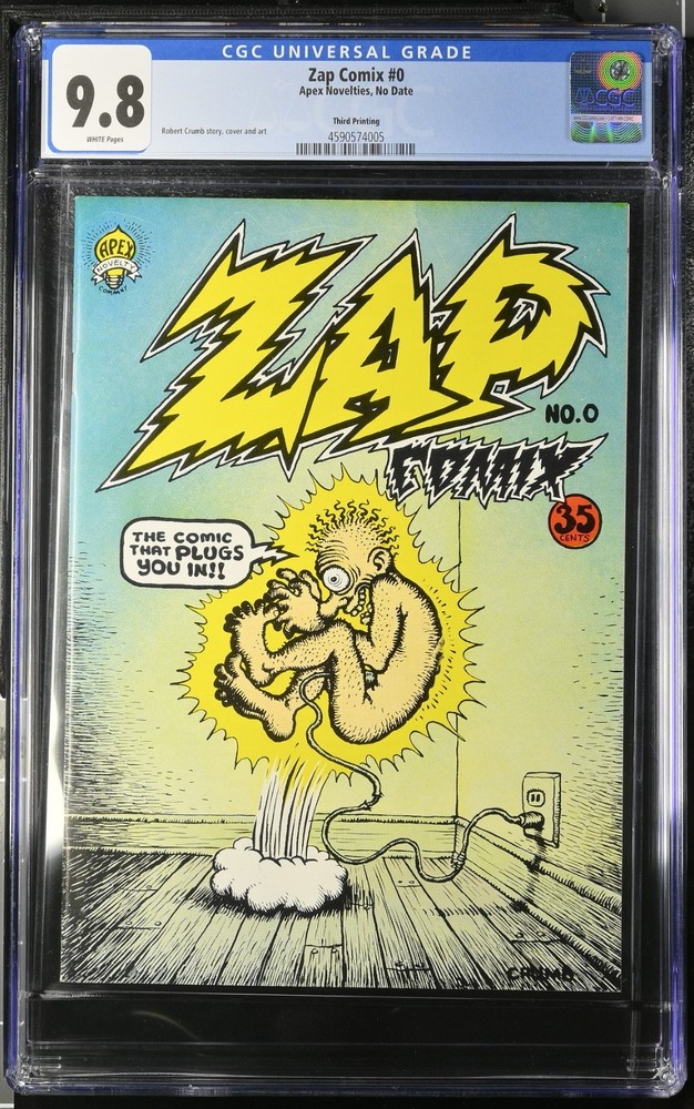 Zap Comix #0 CGC 9.8 Crumb Story, Cover Art, No Date, Mr. Natural. White Pages.