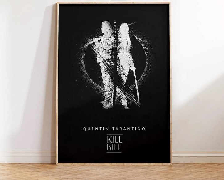 Kill Bill Film Poster, Quentin Tarantino Movie Art Print, Vintage Cinema 7