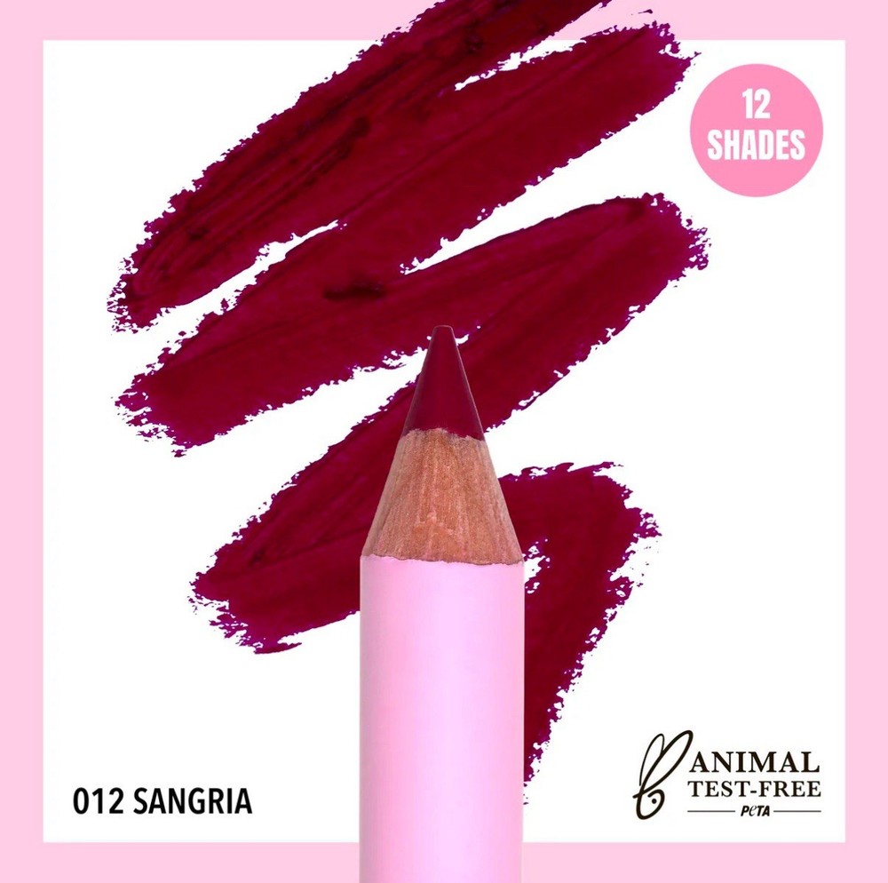 Moira Flirty Lip Pencil 012 Sangria Italian Longwear Lip Liner