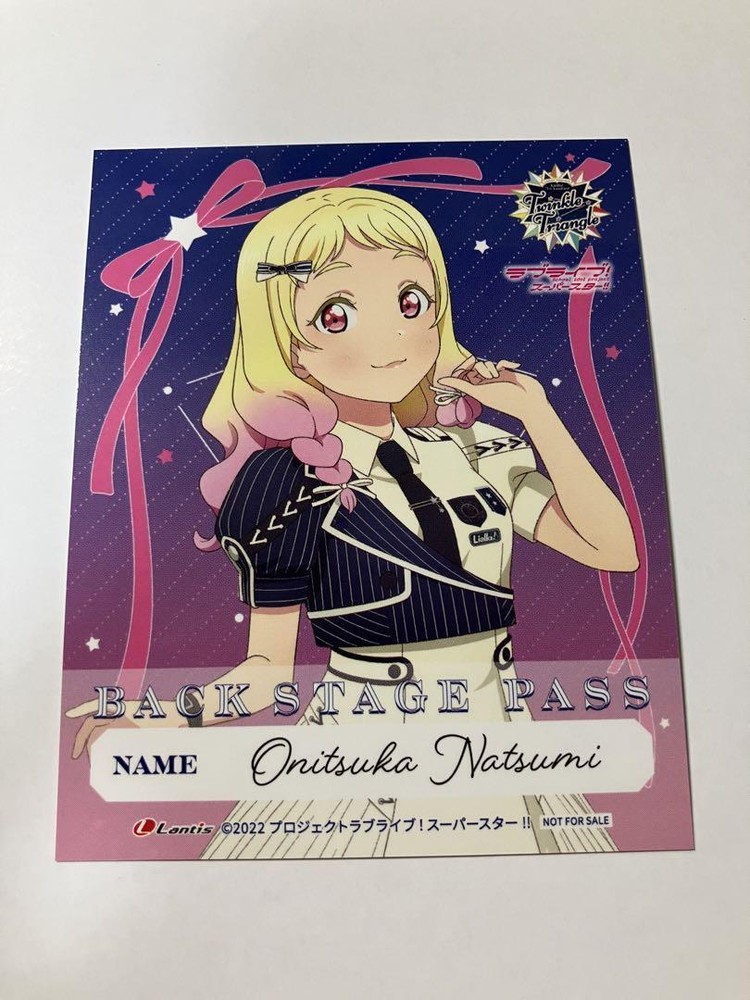 Liella 5Th Bonus Backstage Pass Natsumi Onizuka