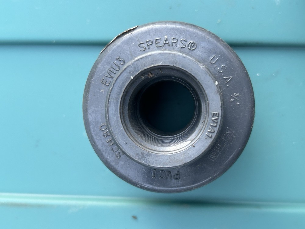 3/4 Inch NPT Threaded PVC Union Gray Spears 858-007 Schedule 80 Fitting