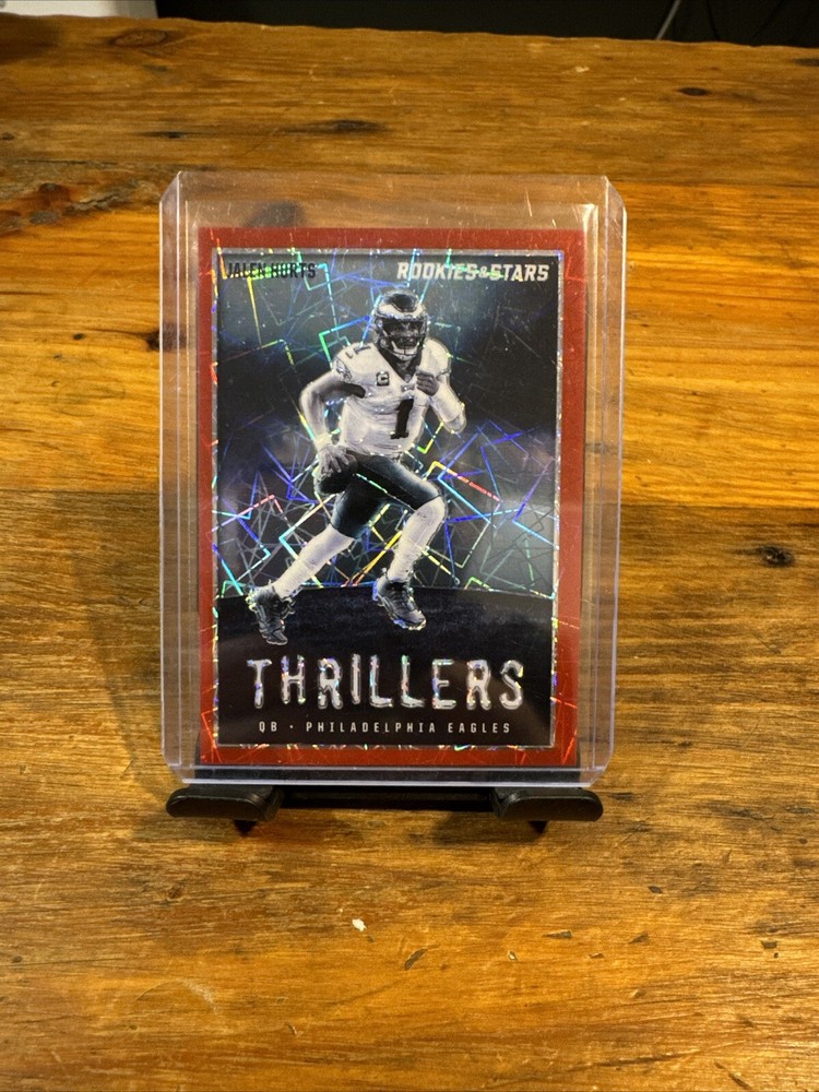 2023 Panini Rookies and Stars THRILLERS Longevity Red Lazer Jalen Hurts Eagles
