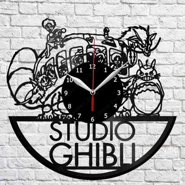 Studio Ghibli Vinyl Clock Record Wall Clock Decor Fan Art Home 3428