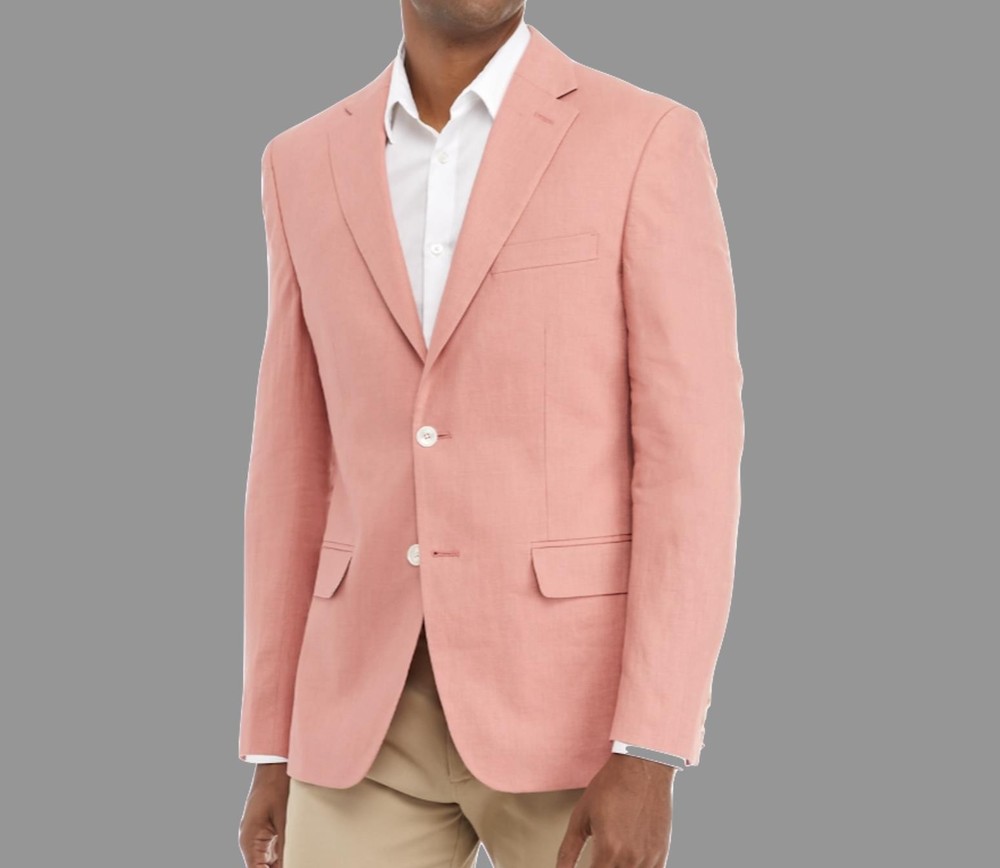 Tommy Hilfiger Mens Modern-Fit Linen Sport Coat Suit Jacket 46 R CNRA1AGK0006