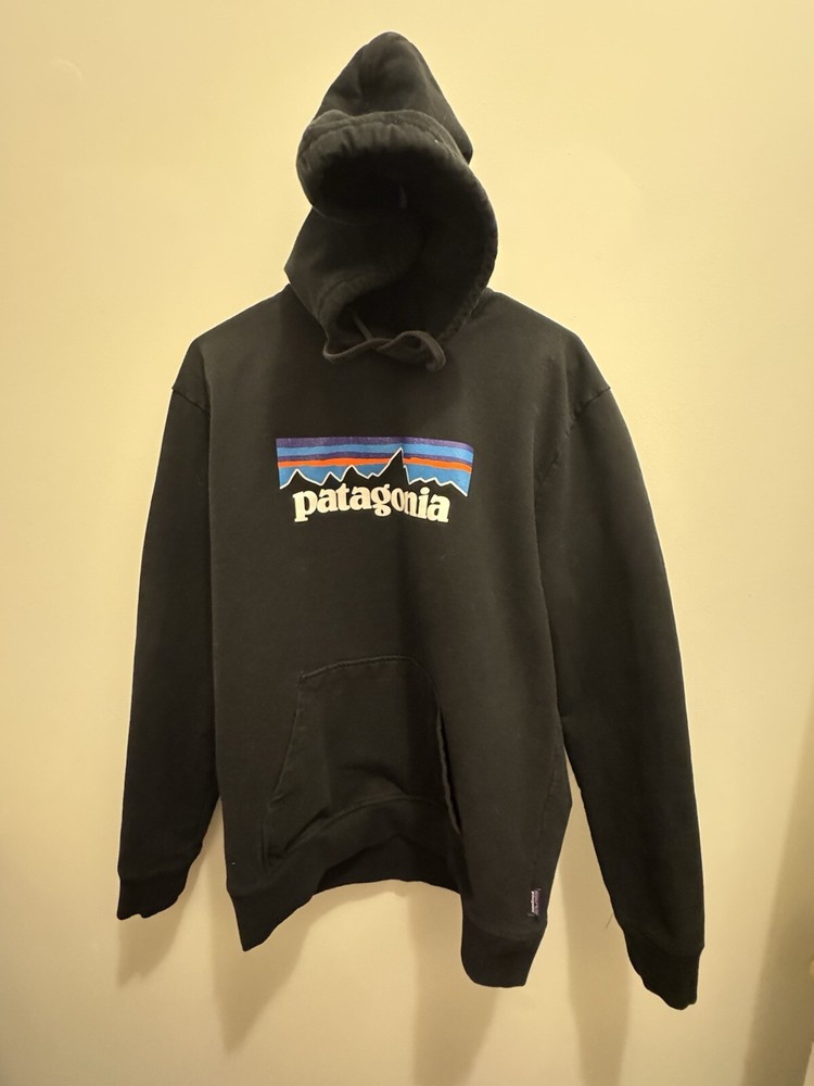 ❄️Patagonia P-6 Logo Uprisal Hoody-Black-Hoodie-Men’s LARGE