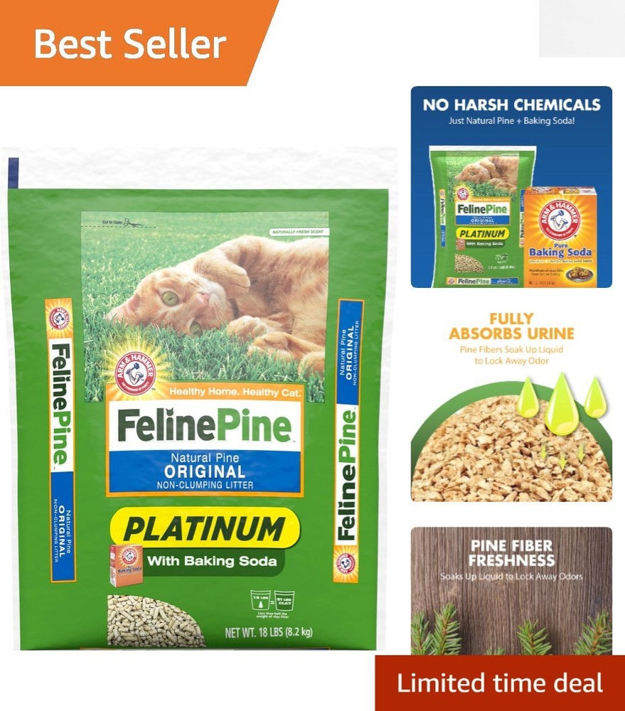 Feline Pine 18lb Cat Litter - Natural, Lightweight & Superior Odor Management