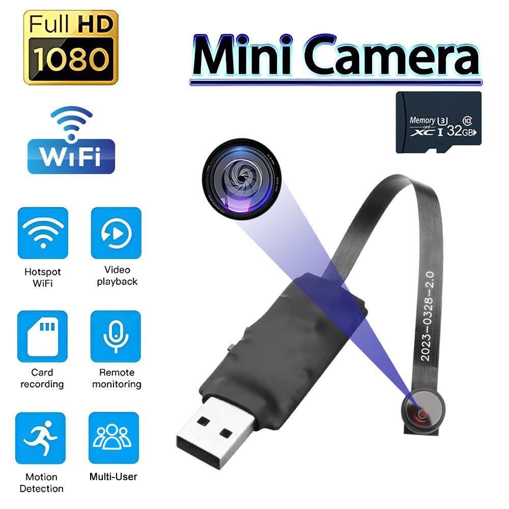 Mini Camera WIFI 1080P 32GB Motion Detection Remote Viewing Home Security Cam
