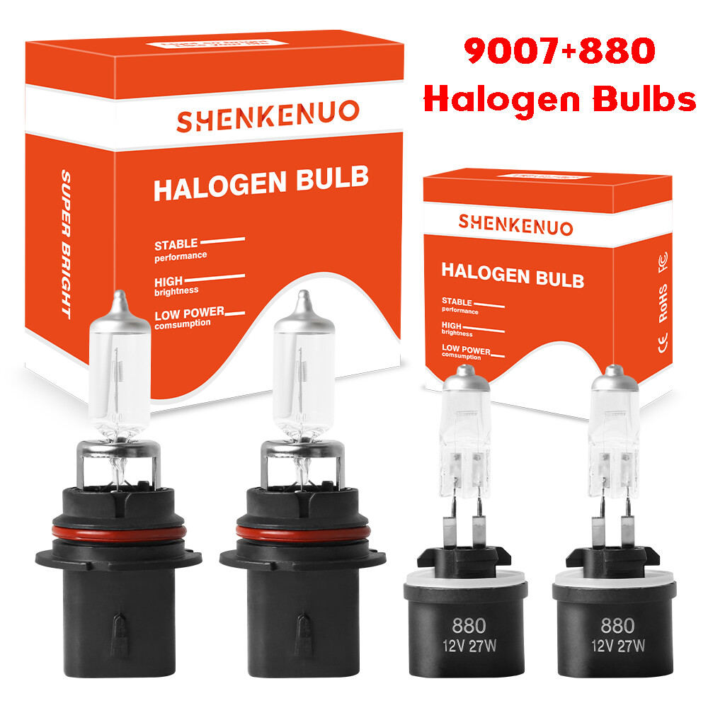 4-Pack 9007 +880 Halogen Headlight Fog High Low Beam Kit Dodge Durango 1998-2000