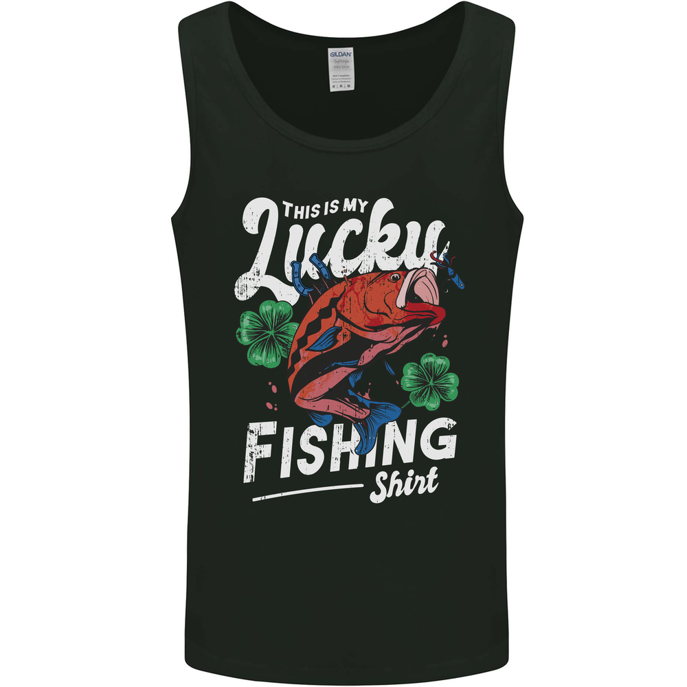 This Is My Lucky Fishing Funny Fisherman Mens Vest Tank Top