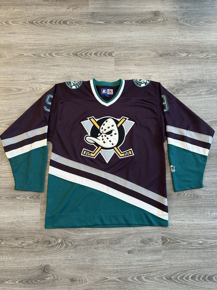 Vintage Starter Paul Kariya Mighty Ducks NHL Jersey Fully Stitched Men’s L