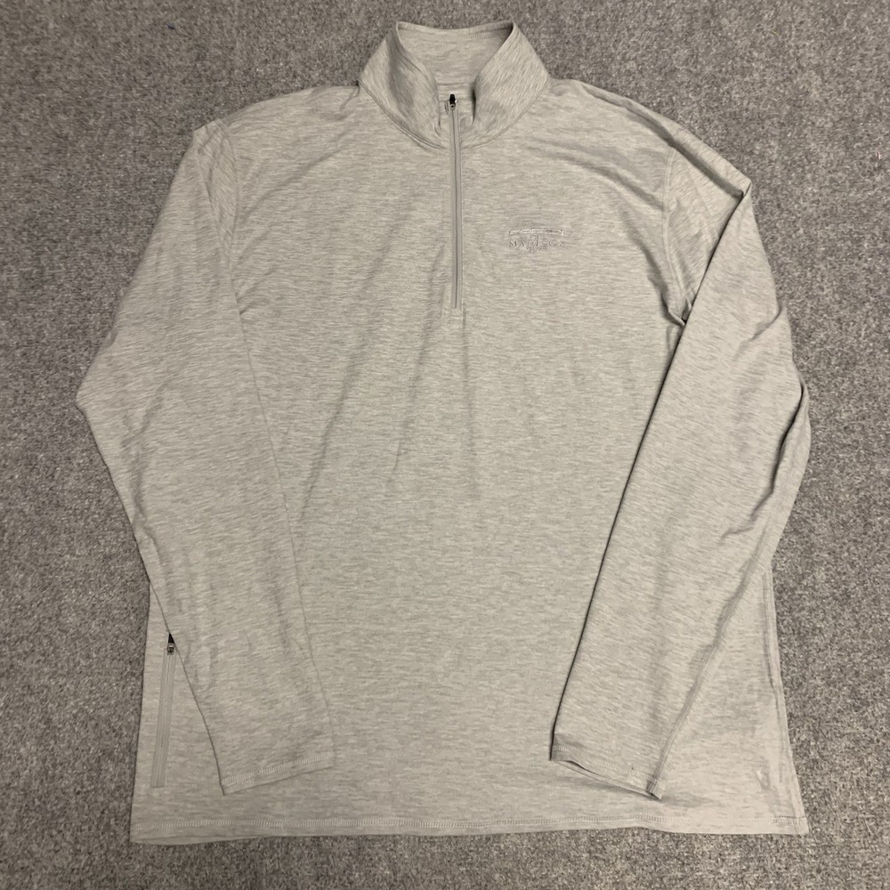 Vuori Ease Performance 1/2 Half Zip Mens 2XL Pullover Long Sleeve Gray V221