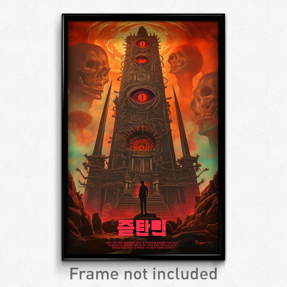 Korean Movie Poster - Creepy Obelisk (Korea Psychedelic Art Retro Film Print)