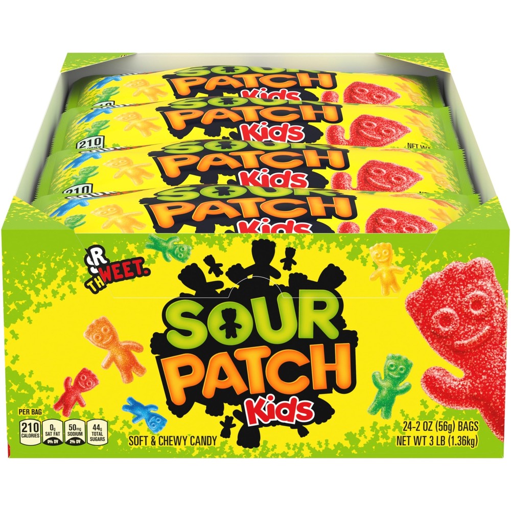 SOUR PATCH KIDS Soft Chewy Candy 24 Pack 2 oz Bags