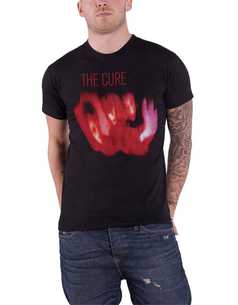 The Cure Pornography Cover Band Logo Official Men's Black T-Shirt