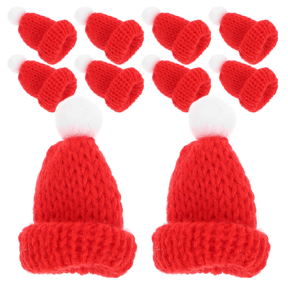 10 PCS Holiday Hats for Dolls Mini Beanie Christmas Accessories Man