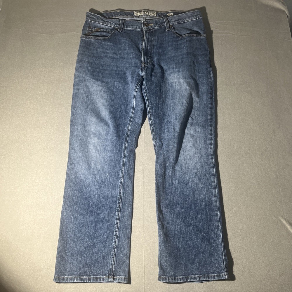 Ariat Legacy M4 Relaxed Boot Cut Jeans Mens 37x28 Denim Cowboy Western Rodeo EUC