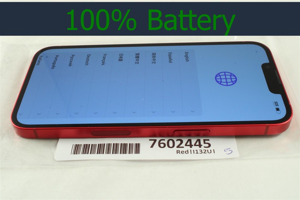 Apple iPhone 13 256GB Red Unlocked AT&T T-Mobile Verizon GSM 100% batt! 7602445