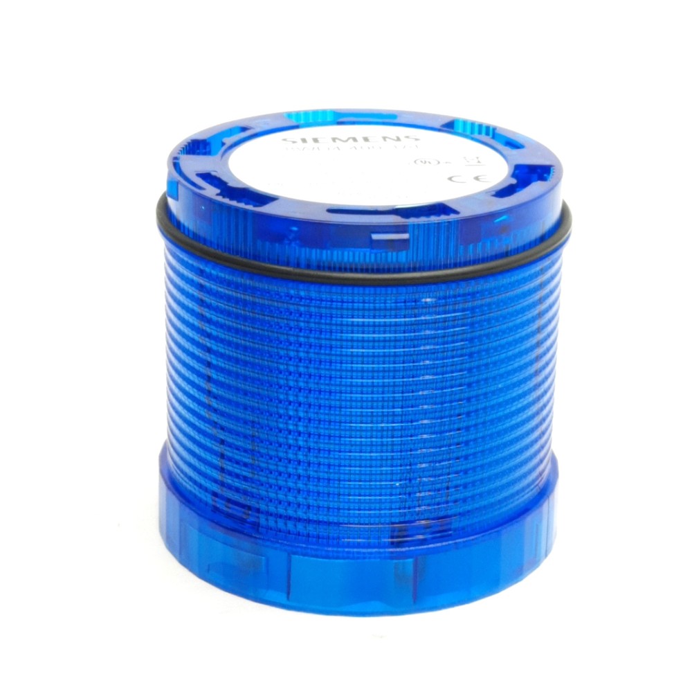 Siemens 8WD4 400-1AF Stack Light W/ EM/12-24-B, Blue, ø70mm, 24V Bulb