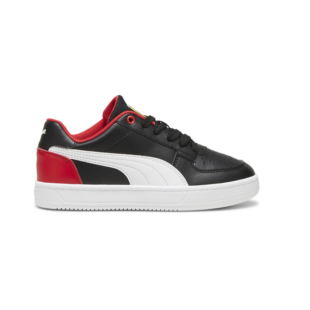 Puma Scuderia Ferrari Caven 2.0 Boys Black Red Lace-Up Sneakers
