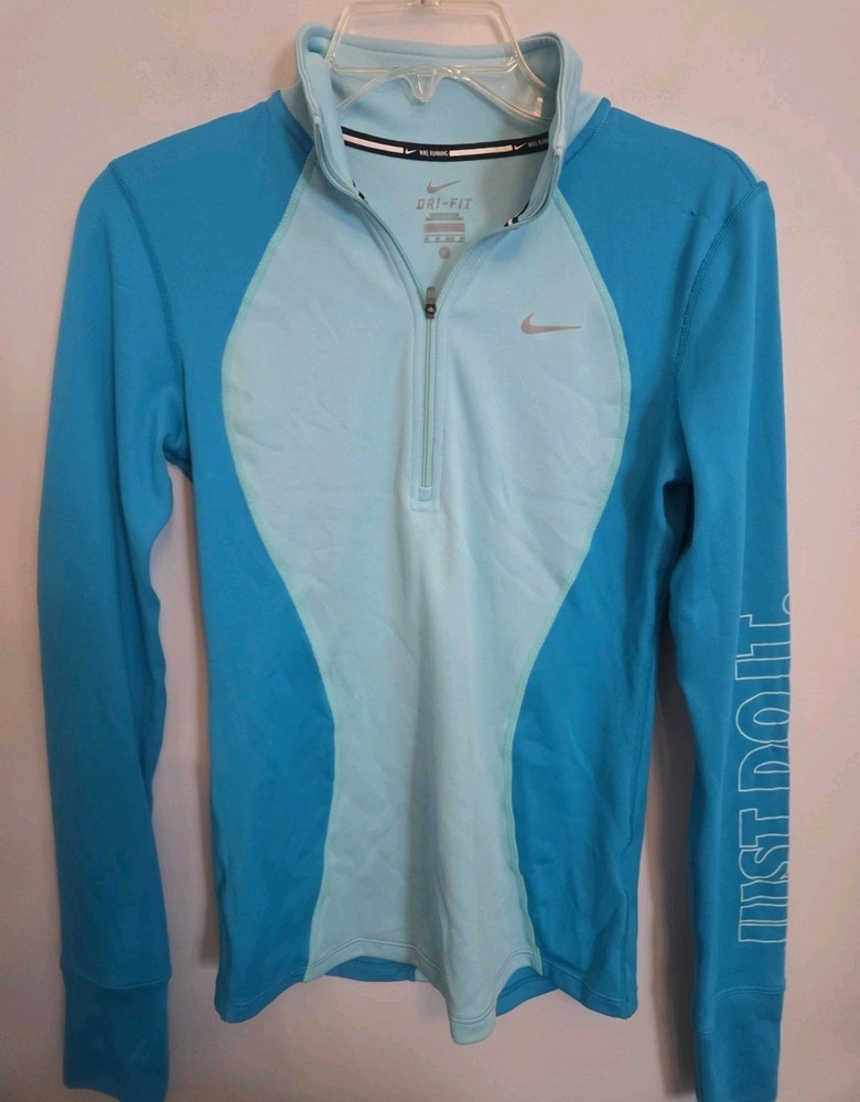 Nike Dri-FIT Women’s XS Half Zip Running Pullover Blue Long Sleeve Athletic Top