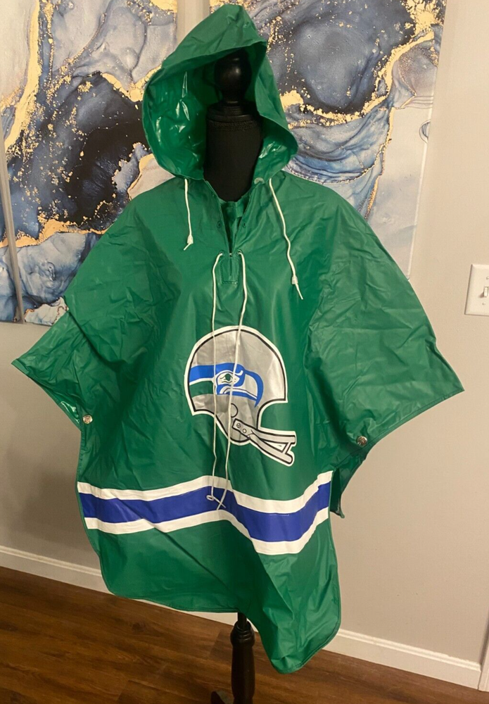 Vintage Seattle Seahawks Rain Poncho