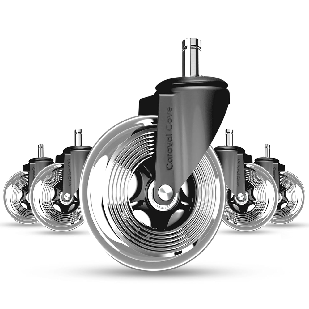 Office Chair Wheels Set of 5 – 3 Inch Roller Blade Wheels Office Chairs, Office