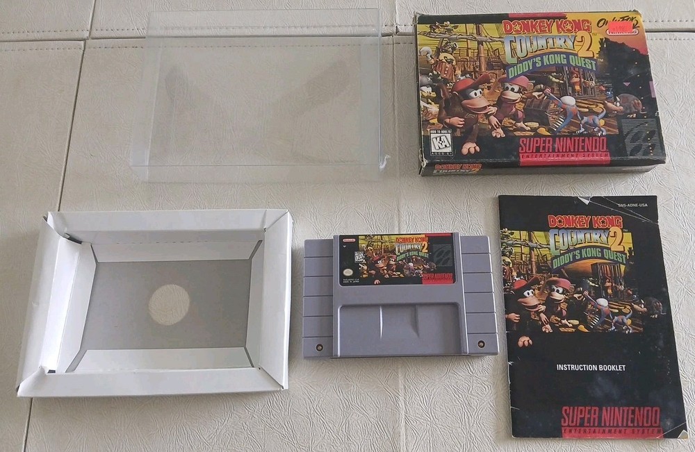 DONKEY KONG COUNTRY 2: DIDDY'S KONG QUEST Super Nintendo SNES COMPLETE Box CIB