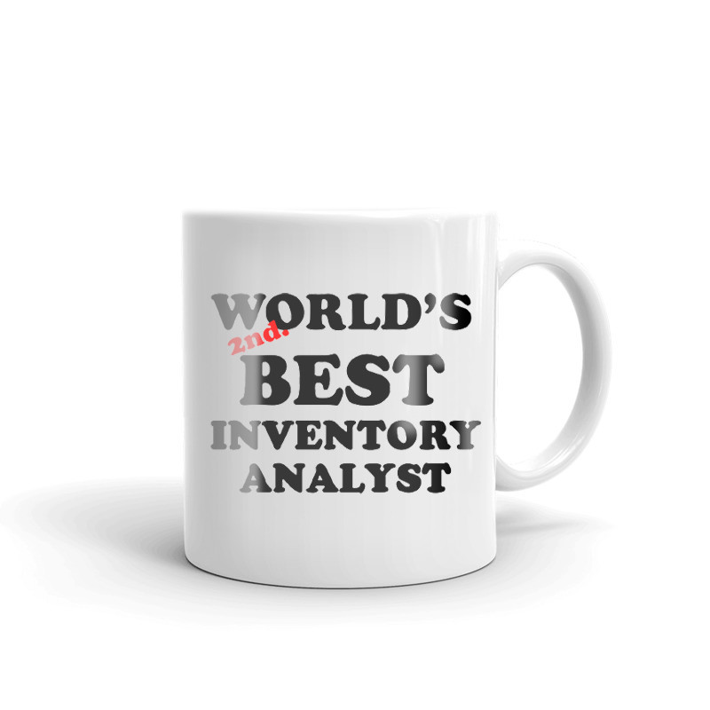 World's 2nd Best Inventory Analyst Coffee Tea Ceramic Mug Office Work Cup Gift