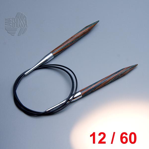 Lana Grossa Wood 60cm Circular Knitting Needles 12mm for Smooth Crafting