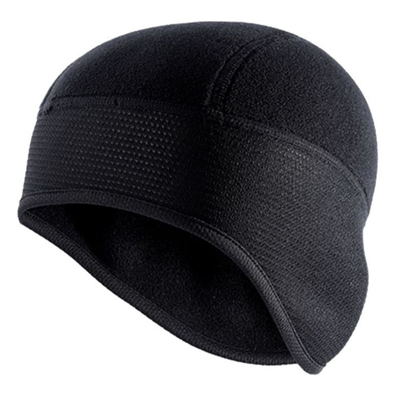 Unisex Winter Fleece Hat with Windproof Thick Ear Cover Helmet Liner Beanie