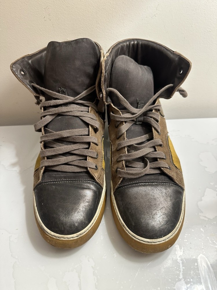Lanvin Leather High Top Sneakers men size 11 made in Italy