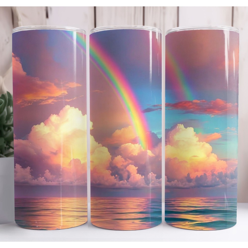 Стакан узкий Rainbow Ocean 20 унций индивидуальная изоляция посуда для напитков