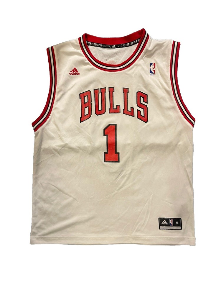 Chicago Bulls Jersey Boys Size XL Derrick Rose Shirt Adidas Bask Team Youth